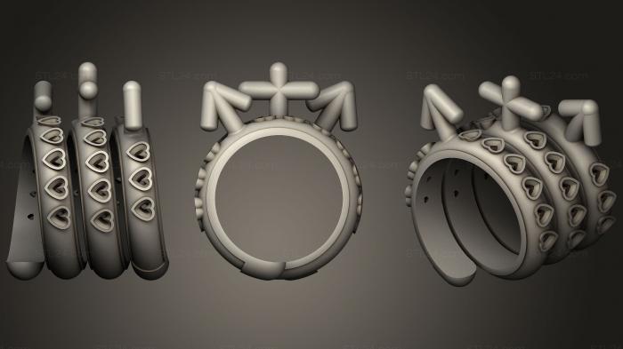 Ювелирные украшения (Kinky 3some кольцо, JVLR_0817) 3D модель для ЧПУ станка